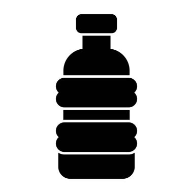 Plastik şişe simgesinin vektör çizimi       