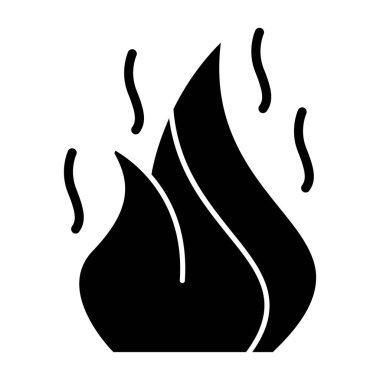 Yangın. Web simgesi basit illüstrasyon 