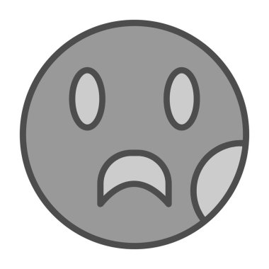 sad face emoticon icon, simple vector illustration 