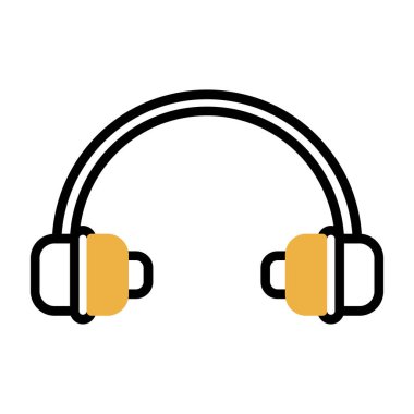 kulaklık simgesi, vektör illüstrasyonu basit tasarım