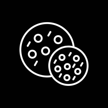 Vektör illüstrasyonu, Çerez simgesi element arkaplanı            