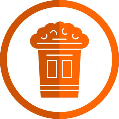 Patlamış mısır kovası. Web simgesi basit illüstrasyon