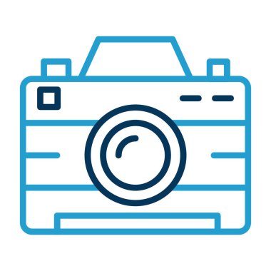 Fotoğraf makinası. Web simgesi basit illüstrasyon