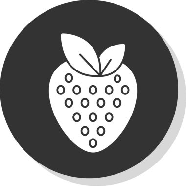 Çilek simgesi, vektör çizimi 