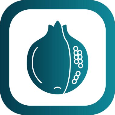 Nar meyve simgesinin vektör illüstrasyonu