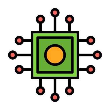 İşlemci, işlemci vektör simgesi