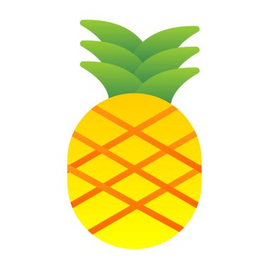 Ananas. Web simgesi basit illüstrasyon 