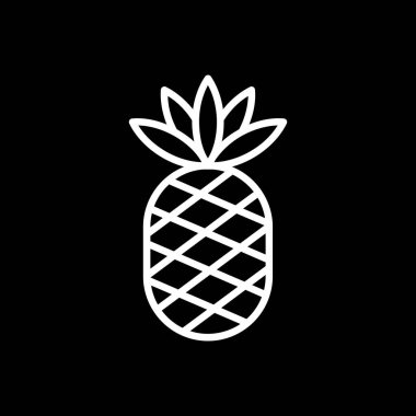 Ananas. Web simgesi basit illüstrasyon 