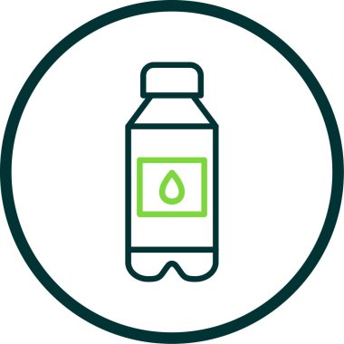 Bir şişe simgesinin vektör illüstrasyonu