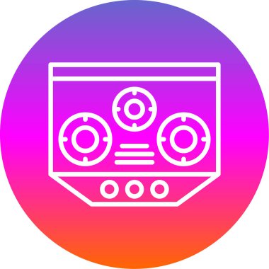 Elektrikli Soba simgesi vektör illüstrasyonu