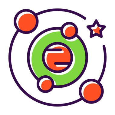 Gezegenin karikatür simgesinin vektör çizimi