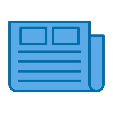 gazete simgesi, vektör illüstrasyonu basit tasarım