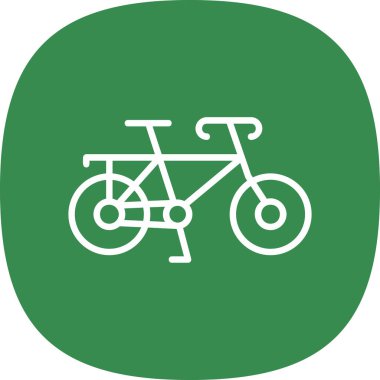 Basit düz bisiklet simgesi, vektör illüstrasyonu