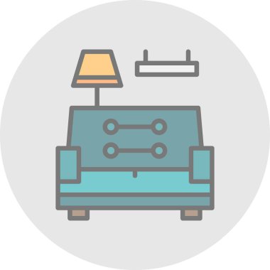 Ev Oturma Odası vektör simgesi