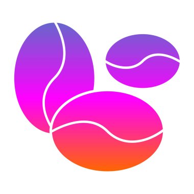 Kahve çekirdeği simgesinin vektör çizimi                        