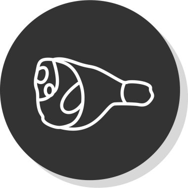 jambon simgesi vektörü, yiyecek işareti