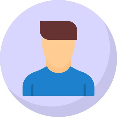 adam düz simge vektör çizim 