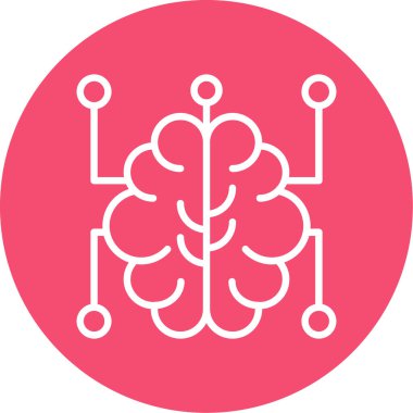 beyin ikonu vektör illüstrasyonu