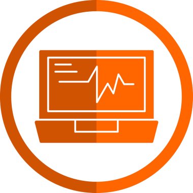 Vector Illustration ECG Kalp atışı Ekranı. Sağlık Geçmişi