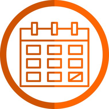 basit takvim simgesini, vektör çizim