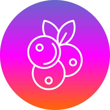 Yabanmersini. Web simgesi basit illüstrasyon