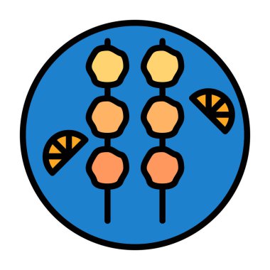 Yemek. Web simgesi basit illüstrasyon