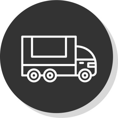 Kamyon. Web simgesi basit illüstrasyon 