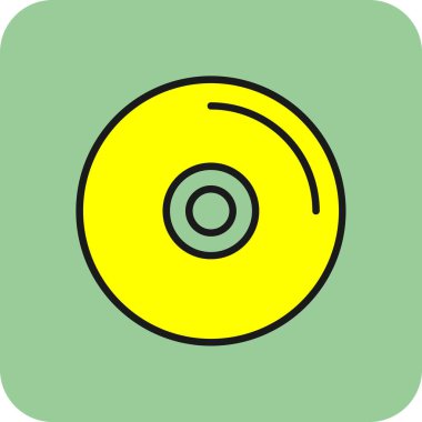 CD mi? Web simgesi basit illüstrasyon