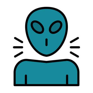 Uzaylı. Web simgesi basit illüstrasyon 