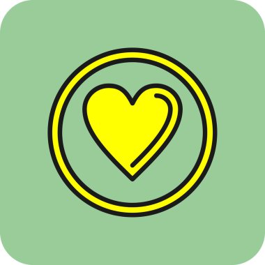 kalp ağı simgesi, vektör illüstrasyonu 