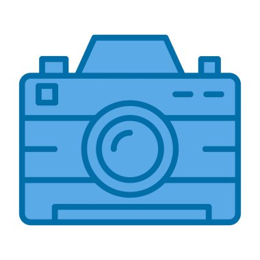 Fotoğraf makinası. Web simgesi basit illüstrasyon