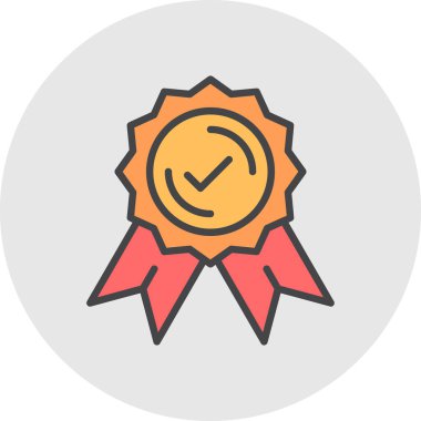 Rozet. Web simgesi basit illüstrasyon