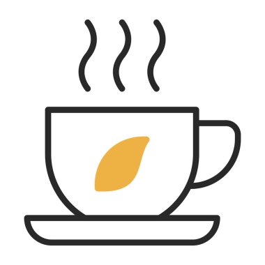 kahve fincanı simgesi, vektör illüstrasyonu 