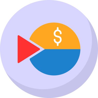 Pasta grafiği vektör illüstrasyonu