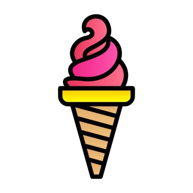 Dondurma. Web simgesi basit illüstrasyon