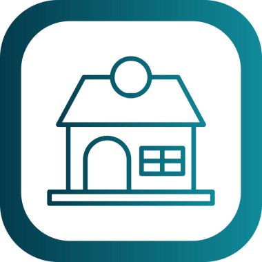 Ev. Web simgesi basit illüstrasyon 