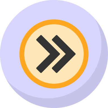 Oklu bir işaretin modern simgesinin vektör illüstrasyonu