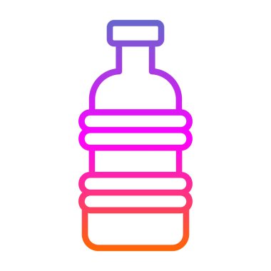 Plastik şişe simgesinin vektör çizimi       