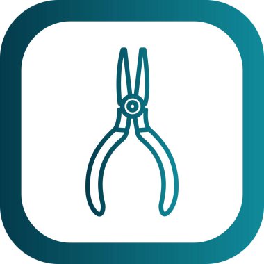 İğne burun pensesi ikon vektör illüstrasyonu