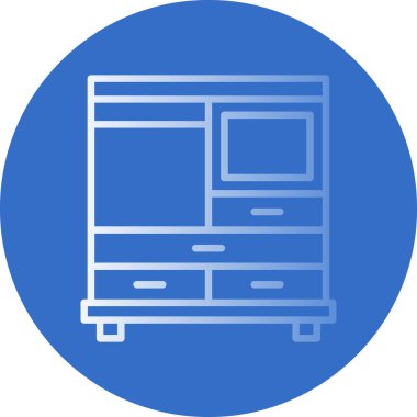 Dolapta. Web simgesi basit illüstrasyon