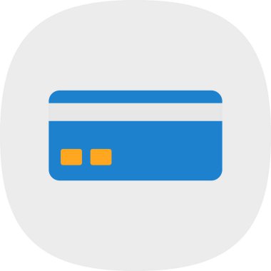 Kredi kartı simgesi, vektör illüstrasyonu 