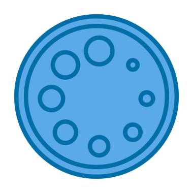 Noktalı mavi yuvarlak damga