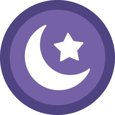 Ay simgesi, vektör illüstrasyonu basit tasarım