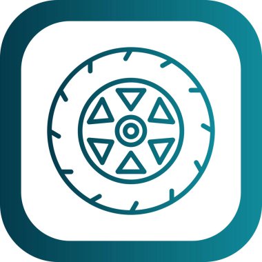 Tekerlek simgesi, vektör çizimi 