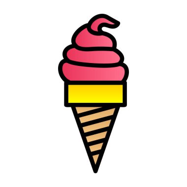 Dondurma. Web simgesi basit illüstrasyon