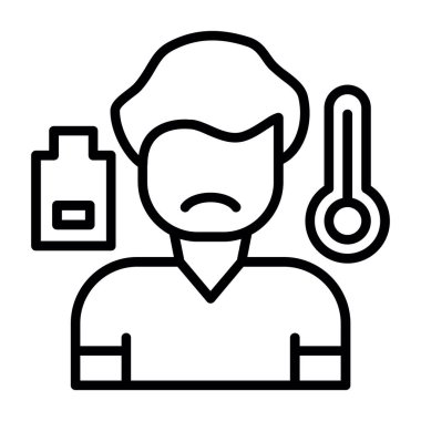 Adamım. Web simgesi basit illüstrasyon