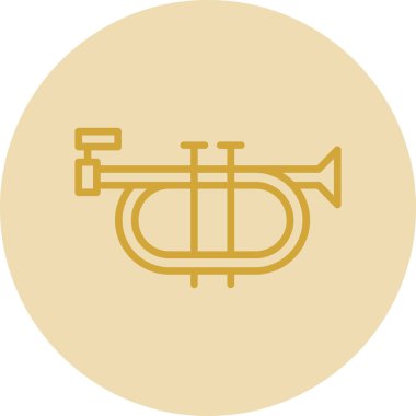 Trompet. Web simgesi basit illüstrasyon