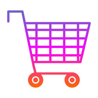 Alışveriş arabası ikonu. vektör illüstrasyonu                     