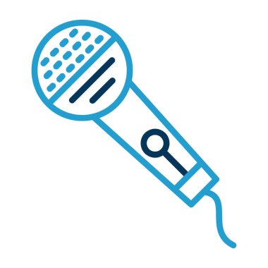 mikrofon simgesi vektör illüstrasyonu