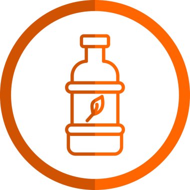 Biyo plastik şişe ikon vektör çizimi
